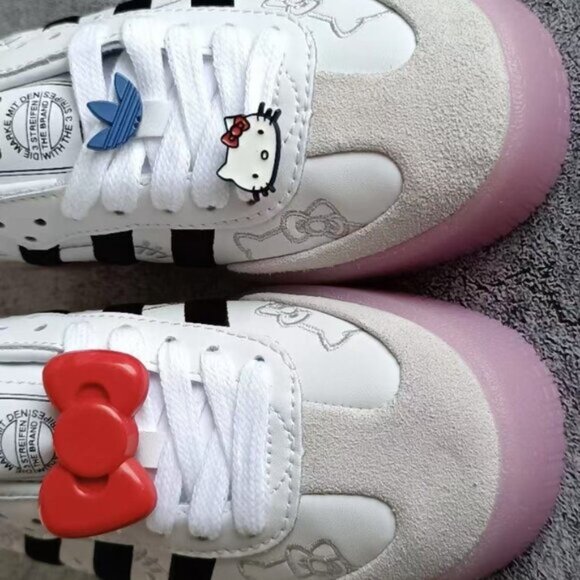 adidas x Hello Kitty Sambae White Core Black Pink Athletic - Picture 5 of 8